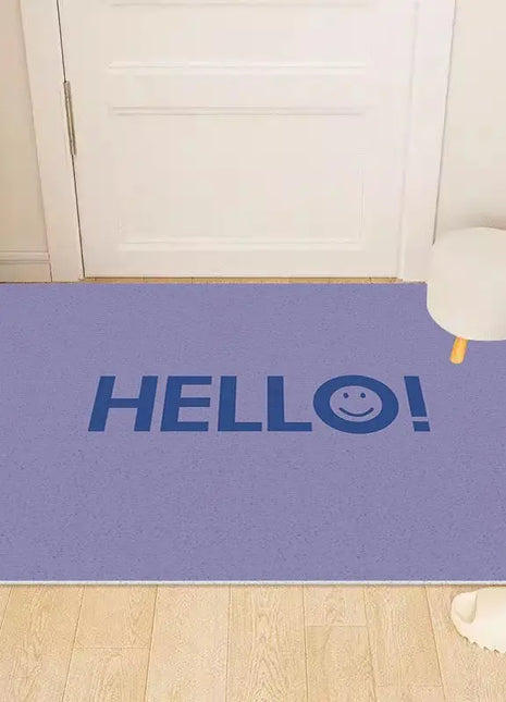 Felpudo de terciopelo de cristal con estampado de letras antideslizante de lujo, impermeable y resistente a la decoloración, para baño, cocina y hogar.