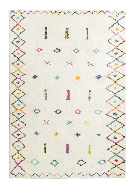 Alfombra mullida de estilo étnico: alfombra grande y suave para sala de estar, dormitorio y decoración del hogar.