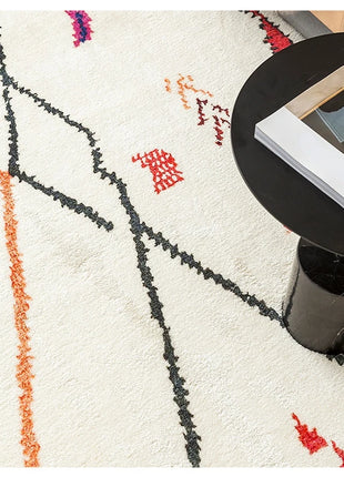 Alfombra grande y esponjosa de estilo étnico: suave y decorativa para sala de estar, dormitorio y más.