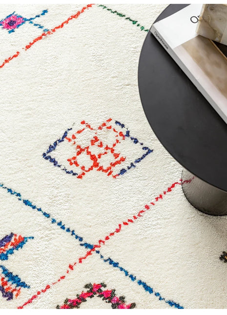 Alfombra étnica suave y esponjosa: alfombra grande lavable para sala de estar, dormitorio y más.