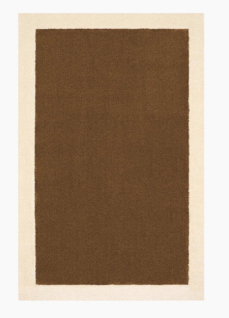 Alfombra rectangular lisa de estilo francés: suave, antideslizante y lavable. Elegante y cómoda para salas de estar y dormitorios.