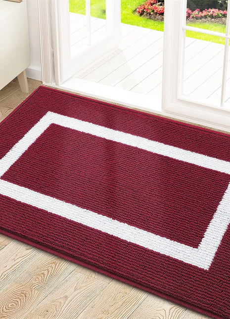 Felpudo absorbente de lujo para interiores: antideslizante, resistente a la suciedad y lavable. Alfombra de entrada moderna y discreta.