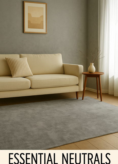 Alfombra minimalista, ligera y de lujo, de color liso: lavable, antideslizante y antisuciedad, ideal para salón, dormitorio y más.