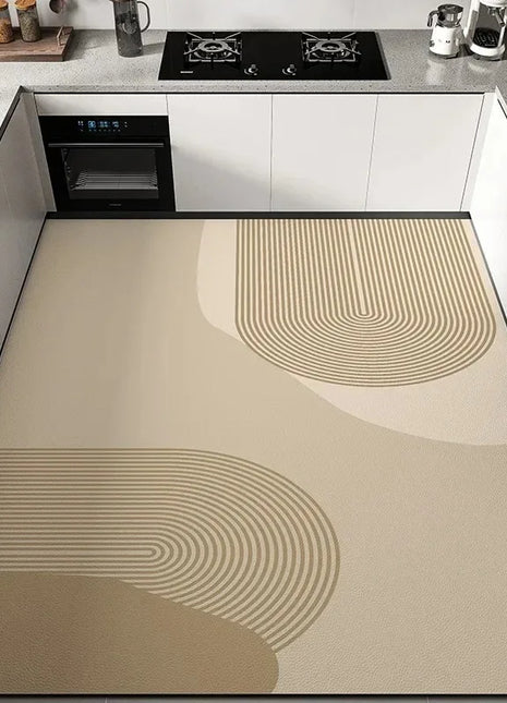 Modern Anti-Slip Kitchen Rug – Soft, Washable & Durable | Aubusson-Inspired Design for Elegant Cooking Spaces