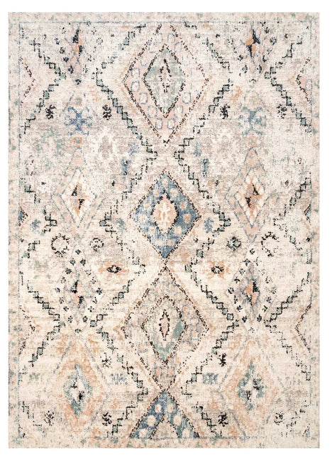 Alfombra rectangular geométrica moderna: suave, antideslizante y fácil de limpiar.