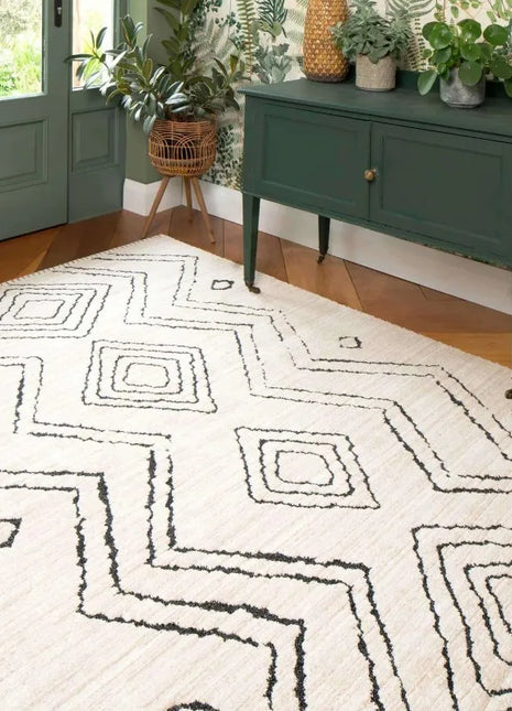 Alfombra rectangular moderna de franela: suave, antideslizante y de fácil cuidado.