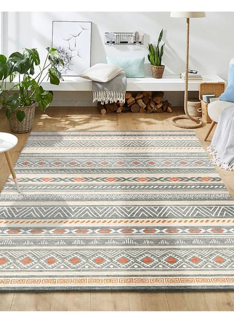 Alfombra geométrica marroquí: suave, antideslizante y de fácil cuidado | Perfecta para salas de estar y dormitorios