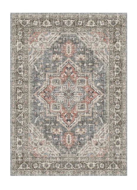 Alfombra persa retro bohemia: suave, antideslizante y lavable a máquina | Perfecta para salones, dormitorios y pasillos