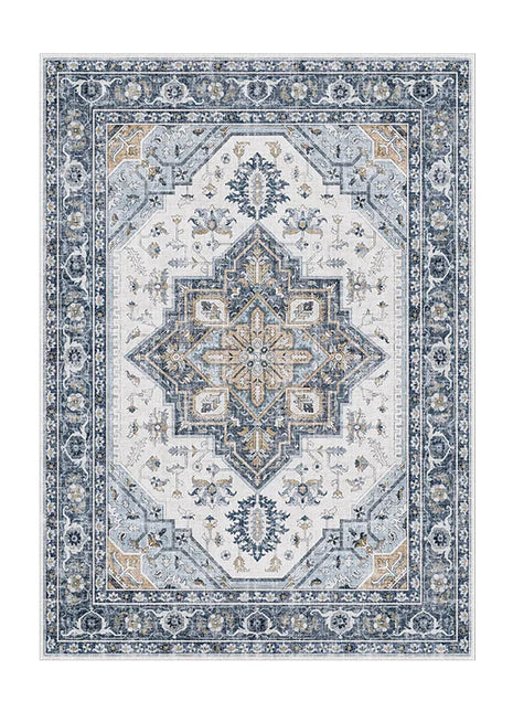 Alfombra persa retro bohemia: suave, antideslizante y lavable a máquina | Ideal para salas de estar y dormitorios