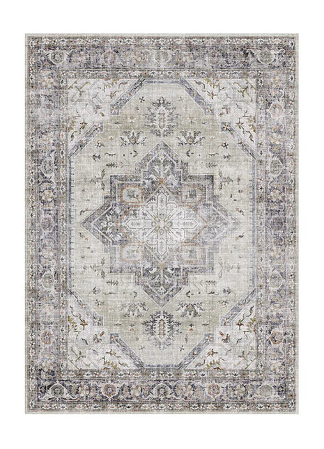 Alfombra persa retro estilo bohemio: suave, antideslizante y lavable a máquina | Ideal para salas de estar y dormitorios