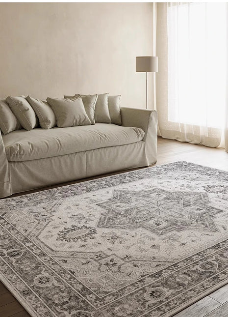Alfombra persa retro estilo bohemio: suave, antideslizante y lavable a máquina | Ideal para salas de estar y dormitorios
