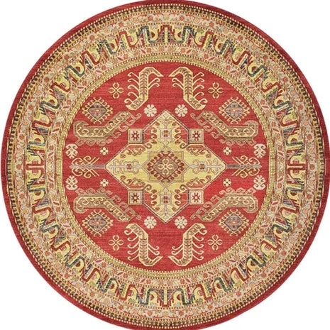 Alfombra geométrica moderna y redonda: suave, antideslizante y fácil de limpiar. Perfecta para salas de estar y dormitorios.